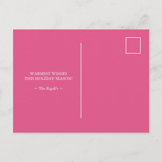 Merry Little KerstPhoto Birth Announements Feestdagenkaart (Achterkant)