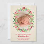 Merry Little KerstPhoto Birth Announements Feestdagenkaart (Voorkant)