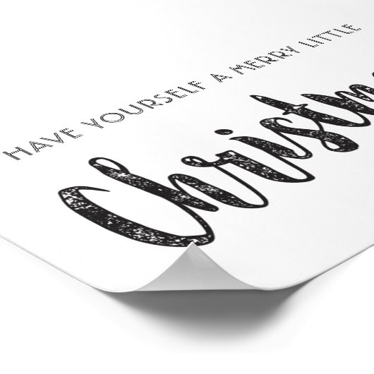 Merry Little KerstPoster Poster (Hoek)