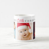 Merry Little KerstRed Holiday Foto Collage Koffiemok (Center)