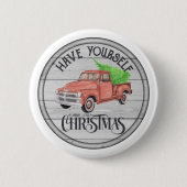 Merry Little KerstRed Truck Button (Voorkant)