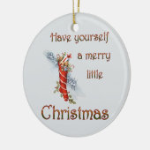 Merry Little Kerststopking Keramisch Ornament (Links)