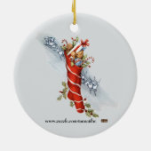 Merry Little Kerststopking Keramisch Ornament (Achterkant)