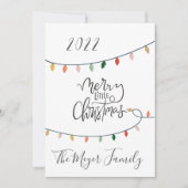 Merry Little Kerststring van Lights Foto Feestdagenkaart (Voorkant)