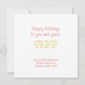 Merry Little KerstTree Pink Modern Minimalist Kaart (Achterkant)