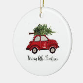 Merry Little Kerstversier Keramisch Ornament (Links)