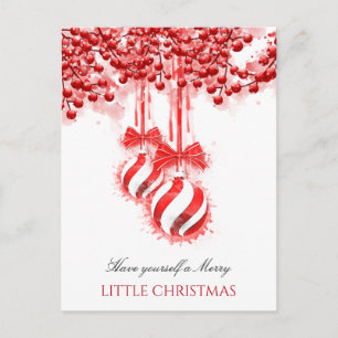 Merry Little kerstWaterverf Splash Briefkaart