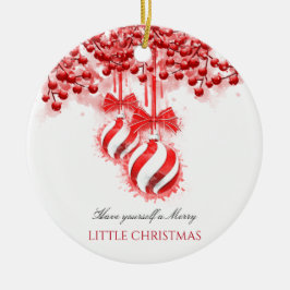 Merry Little kerstWaterverf Splash Keramisch Ornament