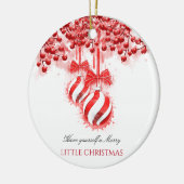 Merry Little kerstWaterverf Splash Keramisch Ornament (Links)
