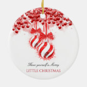 Merry Little kerstWaterverf Splash Keramisch Ornament (Achterkant)