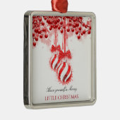 Merry Little kerstWaterverf Splash Metalen Ornament (Rechts)