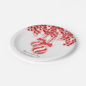 Merry Little kerstWaterverf Splash Papieren Bordje (Gekanteld)