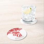 Merry Little kerstWaterverf Splash Ronde Kartonnen Onderzetter (Insitu)