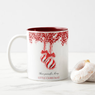 Merry Little kerstWaterverf Splash Tweekleurige Koffiemok