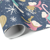 Merry Little Mice- Christmas- Wrapping Paper Roll Cadeaupapier (Rol Hoek)