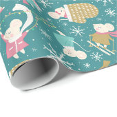 Merry Little Mice- Christmas- Wrapping Paper Roll Cadeaupapier (Rol Hoek)