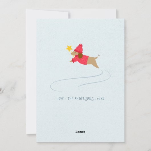 Merry Little Pups- Non-Photo Flat Holiday Card Feestdagenkaart (Achterkant)