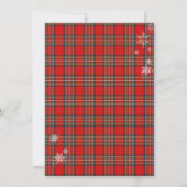 Merry Little Red Bow Christmas Plaid Kaart (Achterkant)