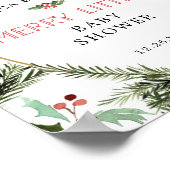 Merry Little Red Truck Baby shower Welcome Sign Poster (Hoek)