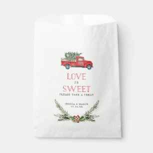 Merry Little Red Truck Love is Sweet Favors Bag Bedankzakje