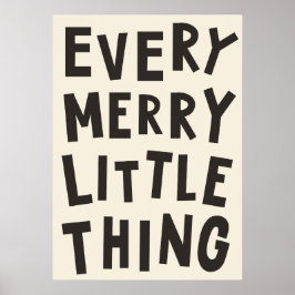 Merry Little Thans Kinder kerstprintplaat Poster