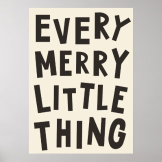 Merry Little Thans Kinder kerstprintplaat Poster