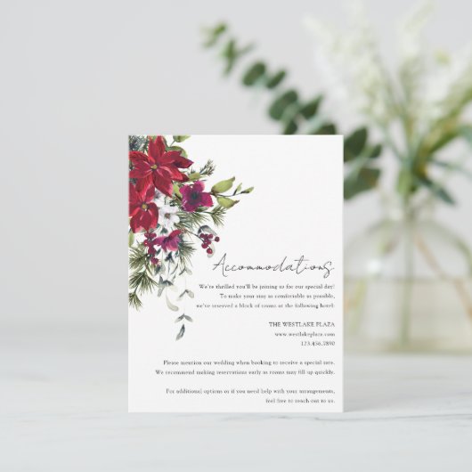 Merry Little Wedding Accommodaties Informatiekaartje (Staand voorkant)