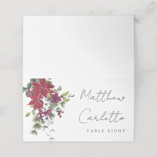 Merry Little Wedding Plaatskaartje (Buitenkant ongevouwen)