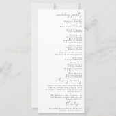 Merry Little Wedding Programma (Achterkant)