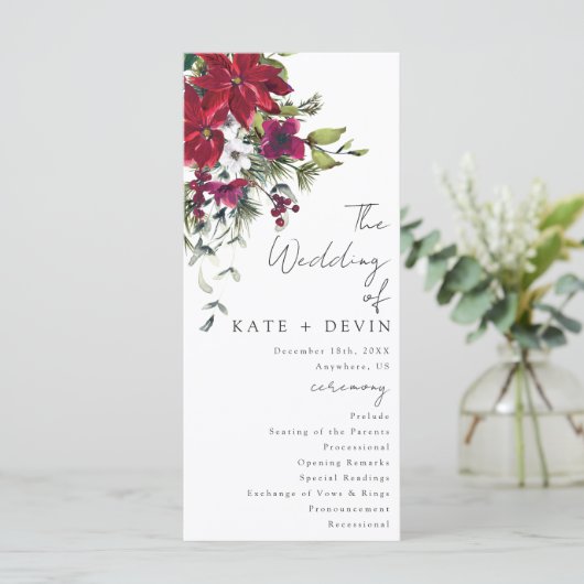 Merry Little Wedding Programma (Staand voorkant)