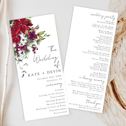 Merry Little Wedding Programma