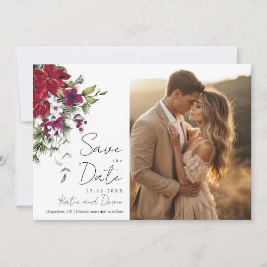 Merry Little Wedding - Save the Date Kaart (Voorkant)