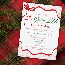 Merry Little Whimsical Friendsmas Christmas Party Kaart