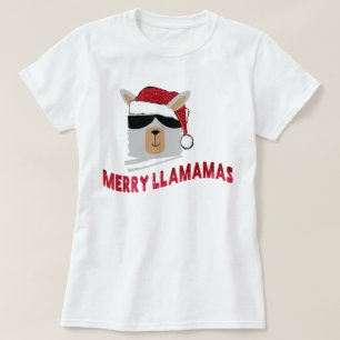 Merry Llamamas: Aangepaste Kerst Llama T-shirt