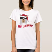 Merry Llamamas: Aangepaste Kerst Llama T-shirt (Voorkant)