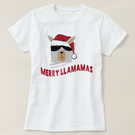 "Merry Llamama's" Kerst Llama T-shirt - Op Maat (Design voorkant)