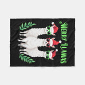 Merry Llamas Funny Christmas Llama Animal Holiday Fleece Deken (Voorkant (Horizontaal))