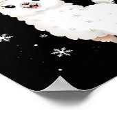 Merry Llamas Funny Christmas Llama Animal Holiday Poster (Hoek)