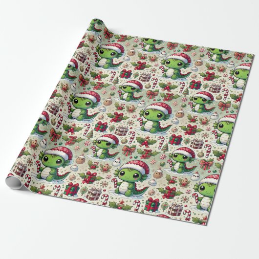 Merry Lochness Wrapping Paper Cadeaupapier (Uitgerold)