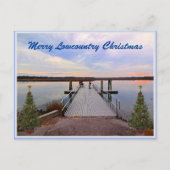 Merry Lowcountry Kerstblauwvintonijn South Carolin Feestdagenkaart (Voorkant)