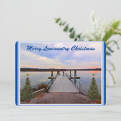 Merry Lowcountry Kerstblauwvintonijn South Carolin Feestdagenkaart (Staand voorkant)