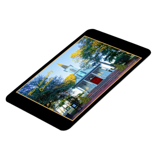 Merry Lowcountry kerstkapel Palmetto Bluff Magneet (Linkerzijde)