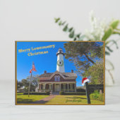 Merry Lowcountry Kerstmis uit Georgia Feestdagenkaart (Staand voorkant)