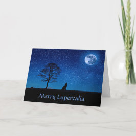 Merry Lupercalia (wolf) Feestdagen Kaart