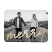 Merry Luxe | Holiday Photo Magnet Magneet (Horizontaal)