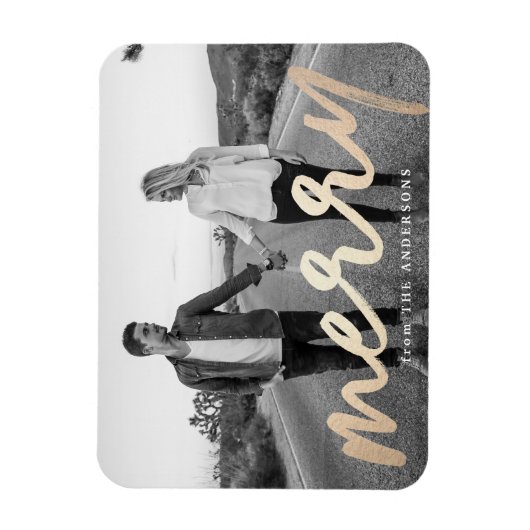 Merry Luxe | Holiday Photo Magnet Magneet (Verticaal)