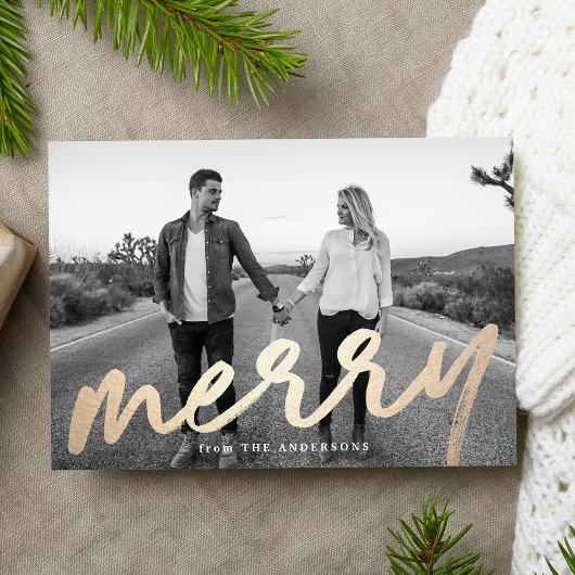 Merry Luxe | Vakantie fotokaart Feestdagenkaart