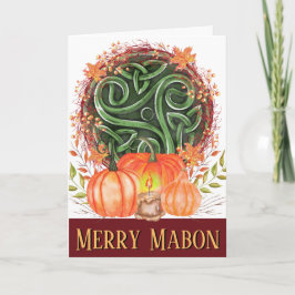 Merry Mabon Celtic Triskelion Herfst Pumpkins Kaart
