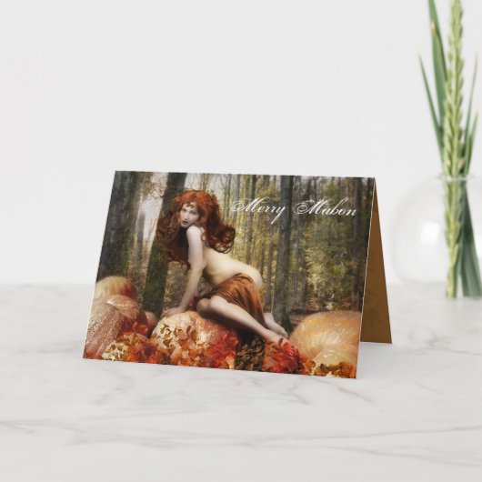 Merry Mabon Feestdagen Kaart (Voorkant)