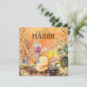 Merry Mabon Herfst Equinox Keltisch Wicca Altaar Feestdagenkaart (Staand voorkant)